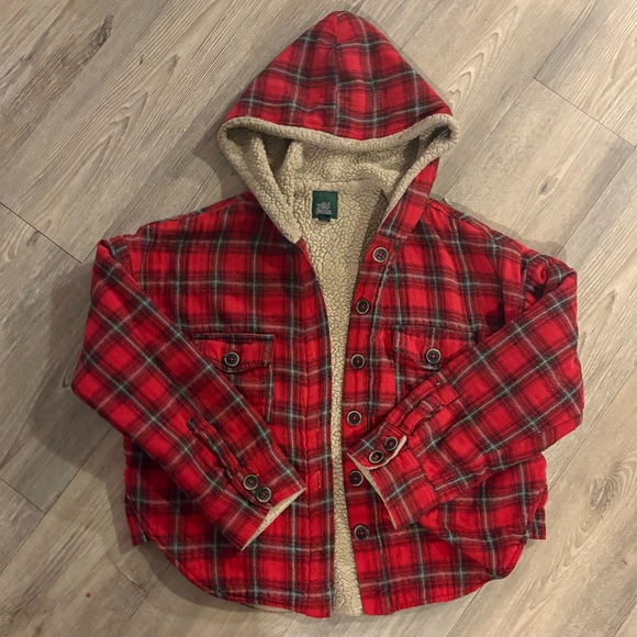 Wild Fable Small Red Plaid Coat - Picture 2 of 5